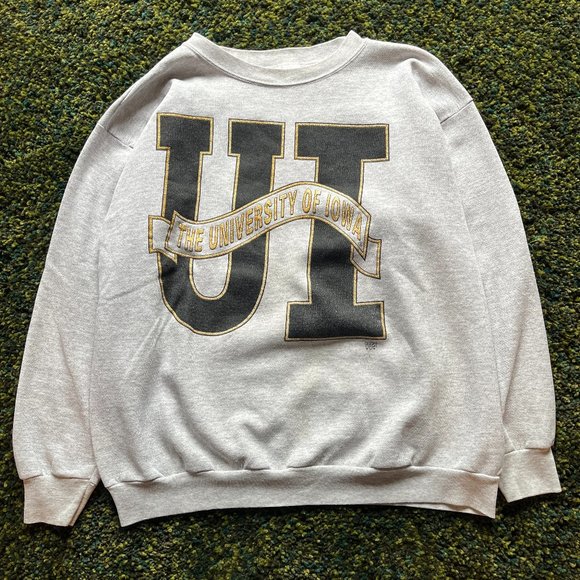 Tultex Made In USA University of Iowa Grey Vintage Pullover (XXL fits XL) - Picture 1 of 11